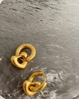Gold Heart Hoop Earring | 18K Gold Plated