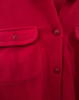 Vintage Faded Glory Red Fleece Shacket
