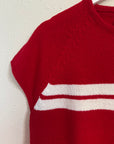 Vintage Red and White Stripe Knit Top
