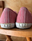 Vintage Red Gingham Shoes | Size 7