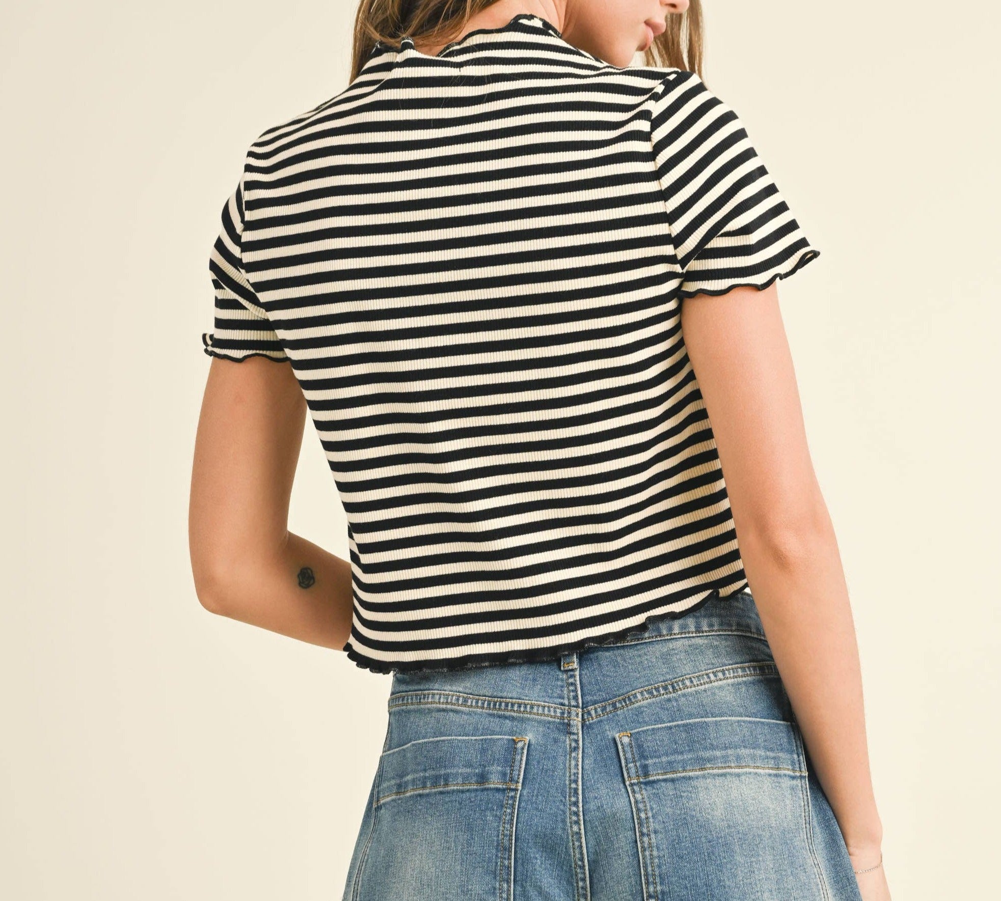 Stevie Stripe Ribbed Top