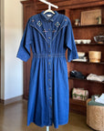 Vintage Dreams Southwestern Denim Dress | Size 2X