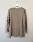 Vintage Oatmeal Textured Tunic Sweater | Size M