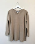 Vintage Oatmeal Textured Tunic Sweater | Size M