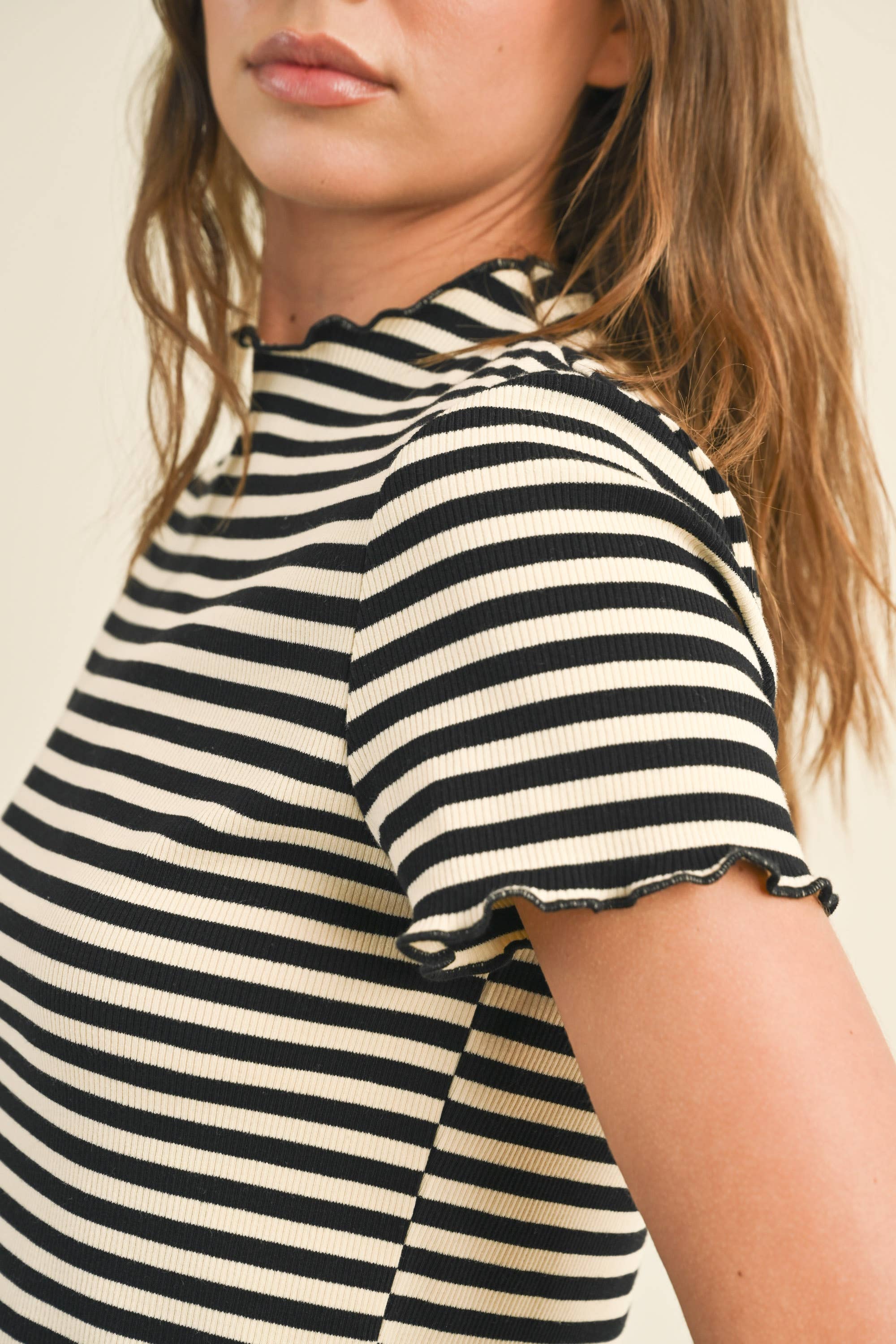 Stevie Stripe Ribbed Top