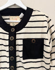 Vintage Striped Cardigan Top | Size M