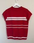 Vintage Red and White Stripe Knit Top