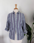 Preloved Cotton Striped Shirt | Size XL