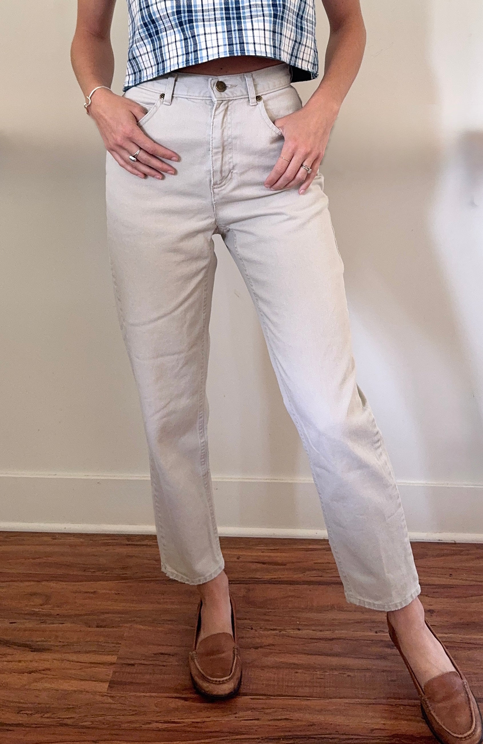 Vintage Beige High Rise Denim | Size 2