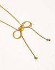 Bow Chain Necklace 18K Gold Plated Non-Tarnish