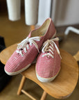 Vintage Red Gingham Shoes | Size 7