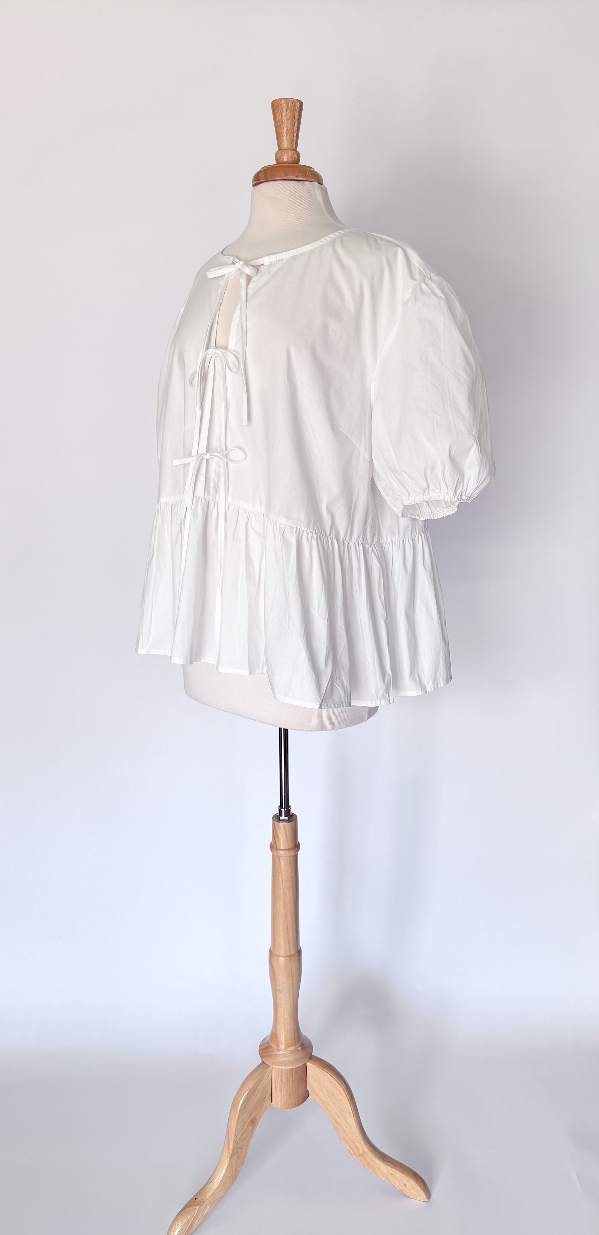 New | Plus Size Cotton Front Tie Top