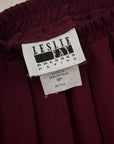 Vintage Burgundy Pleated Midi Skirt | Sz 8