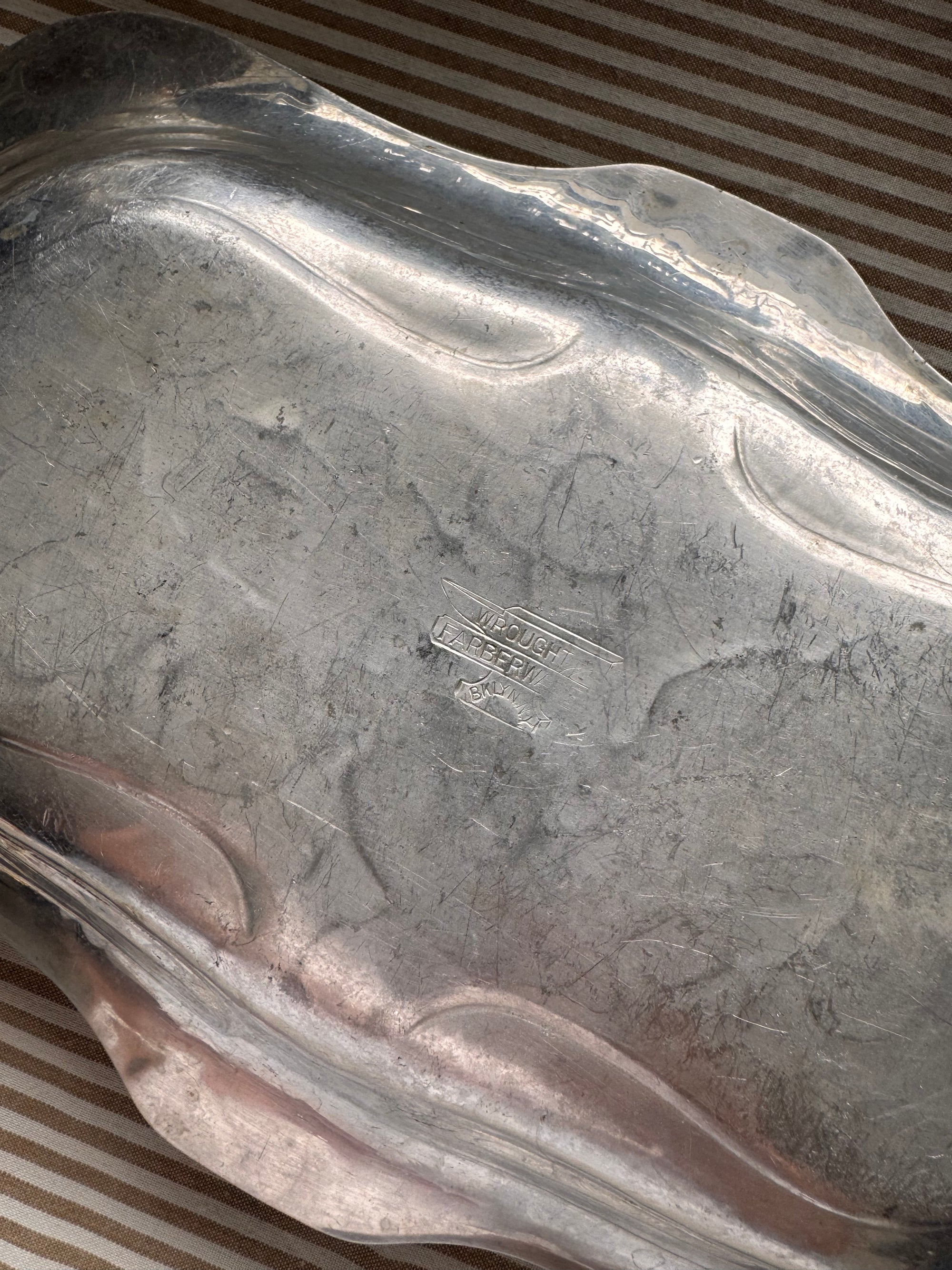 Vintage Wrought Farberware Aluminum Tray
