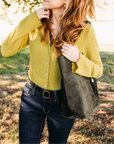 Becca Collared Button Down Textured Knit Shirt
