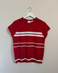 Vintage Red and White Stripe Knit Top