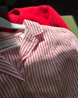 Vintage Pink & Red Stripe Top