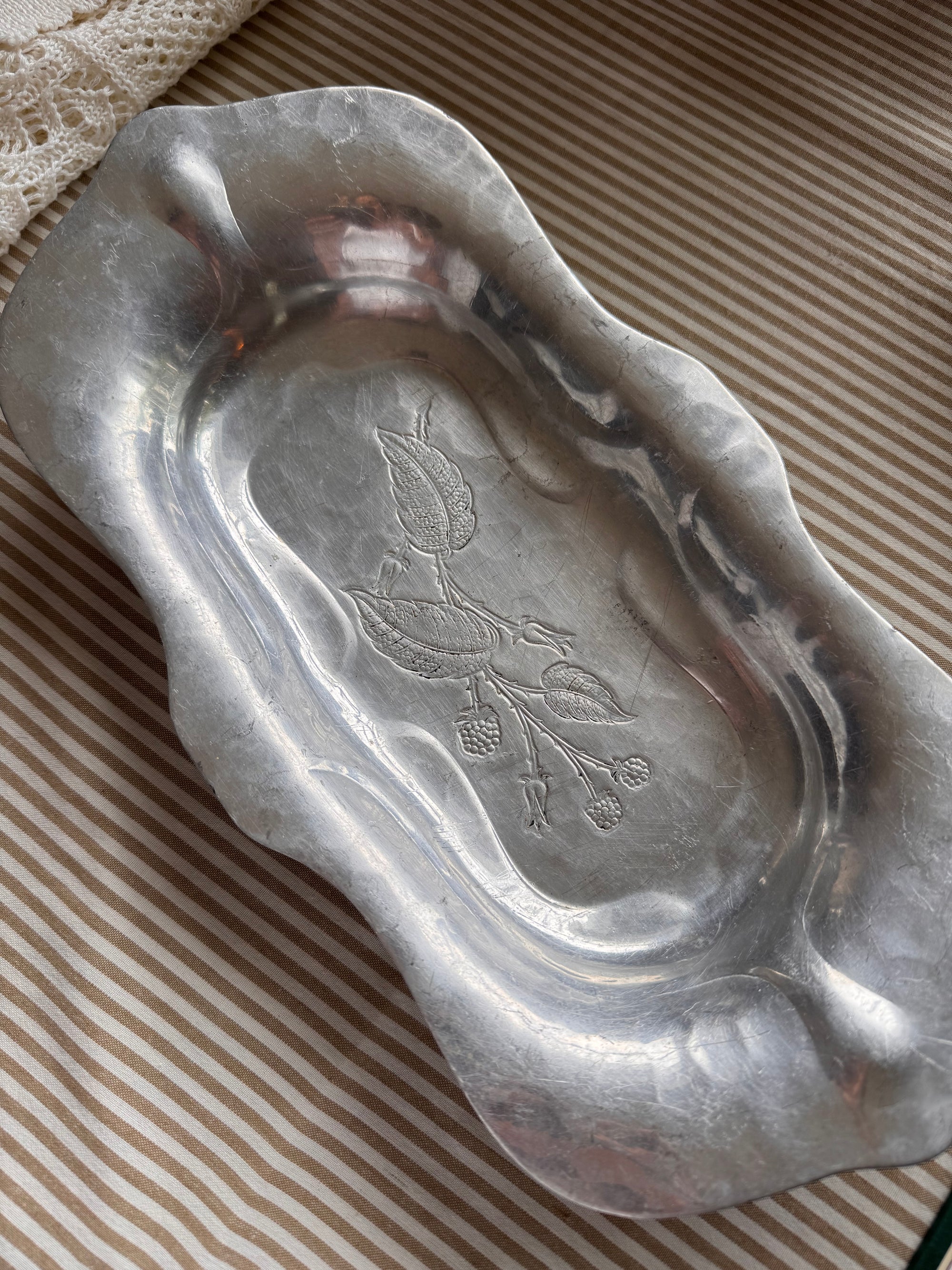 Vintage Wrought Farberware Aluminum Tray
