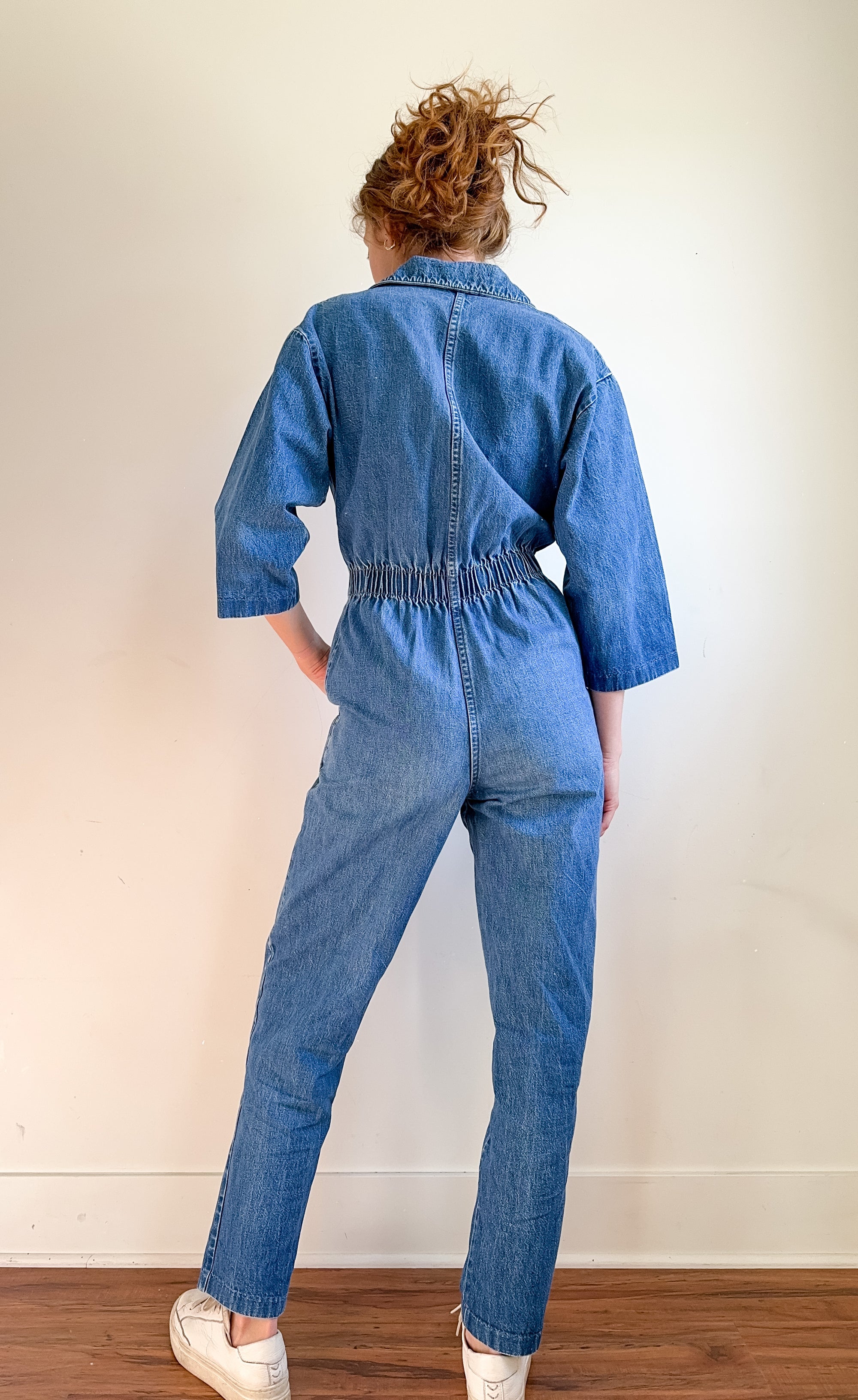 Vintage 80’s Utility Denim Jumpsuit | Size S/M