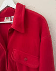 Vintage Faded Glory Red Fleece Shacket