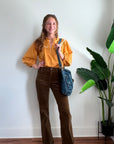 Embroidered Cotton Peasant Blouse
