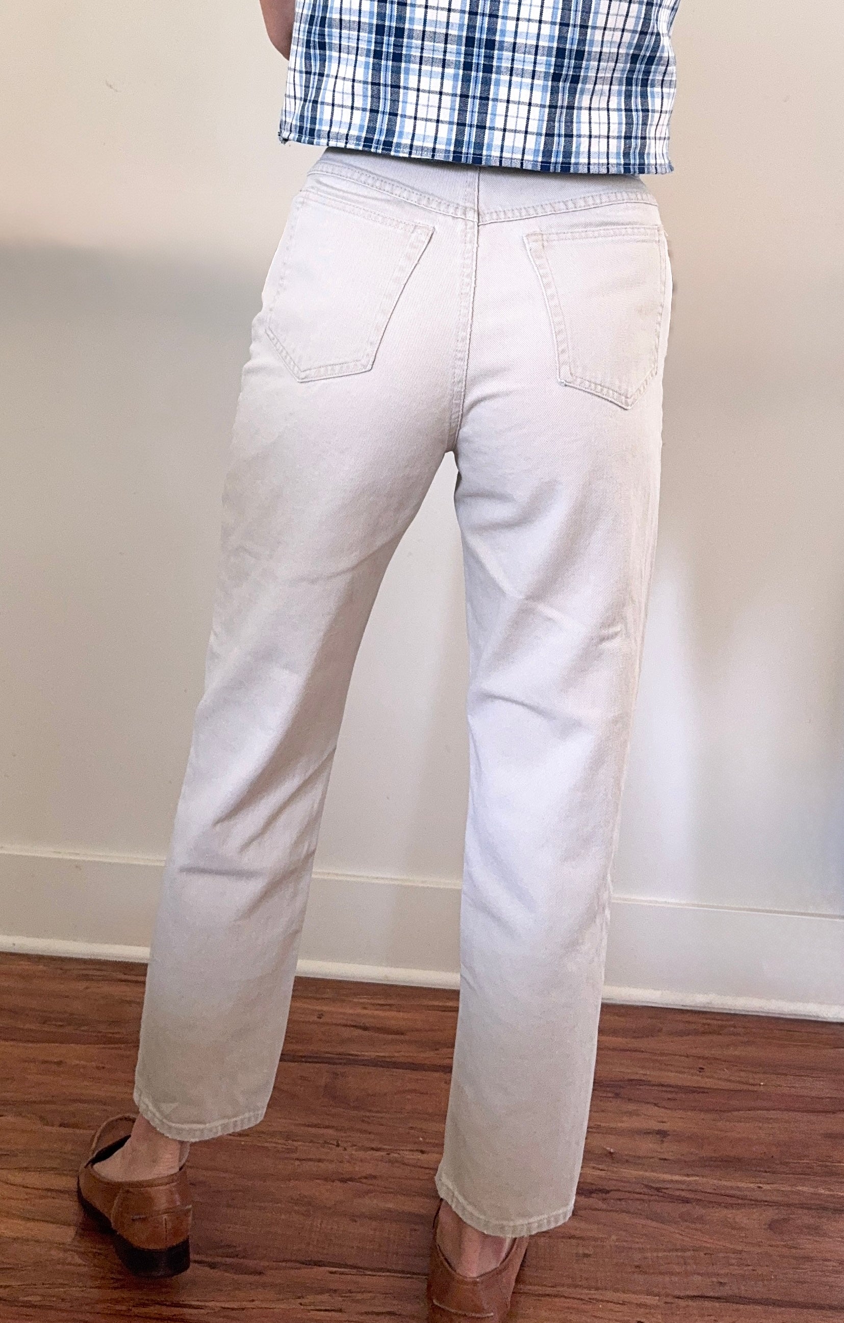 Vintage Beige High Rise Denim | Size 2