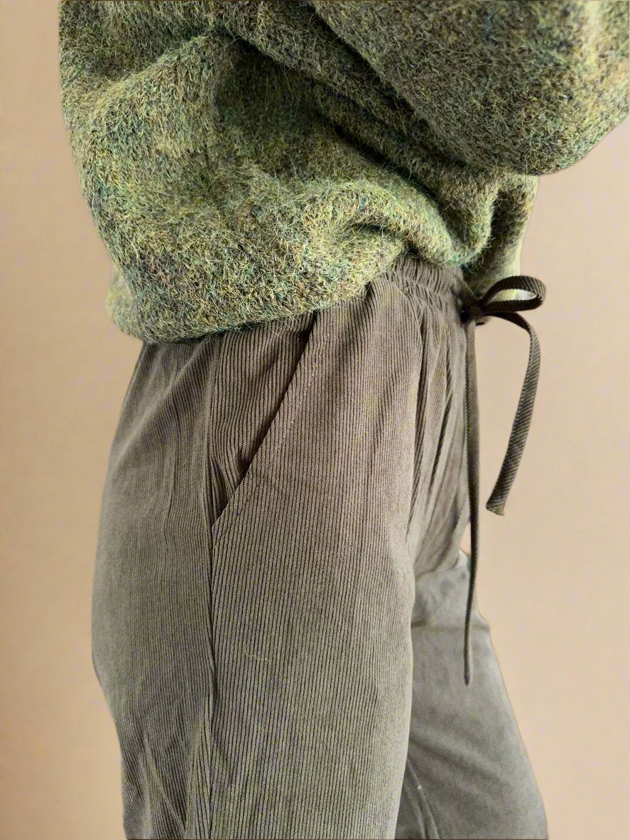 Callie Corduroy Elastic Waist Pants