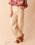 High-Waisted Cotton Denim Pants (XS-XL)