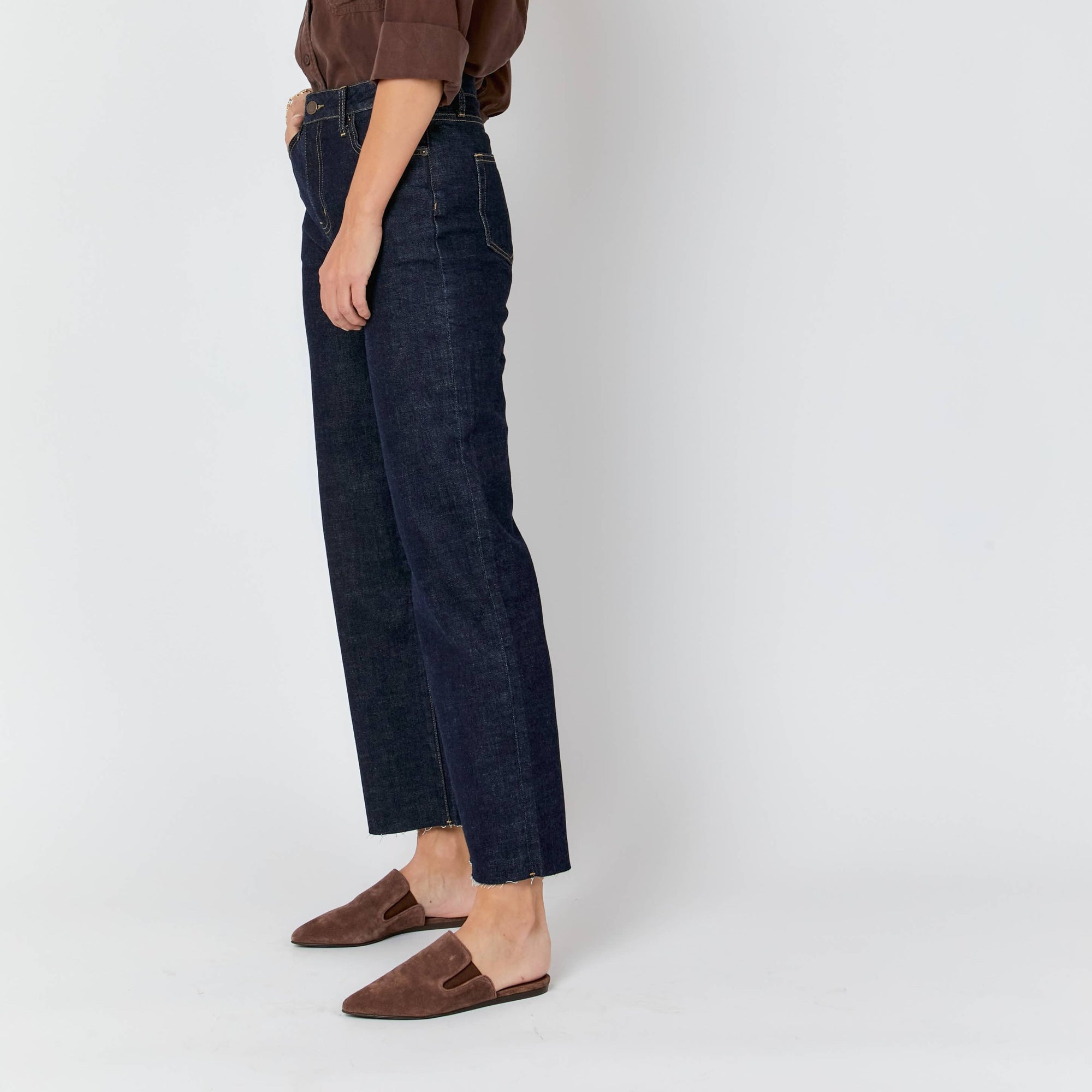 Aberdeen Ankle Crop High Rise Jeans